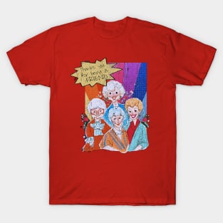 golden girls cartoon vintage T-Shirt